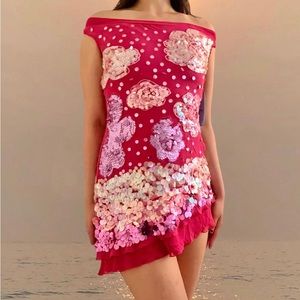 Sequin Marciano Mini Dress